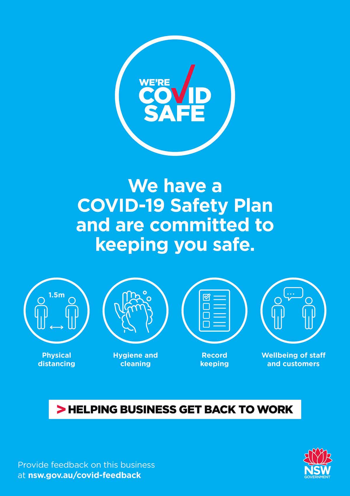 COVID Safe poster