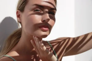 Woman in sunlight