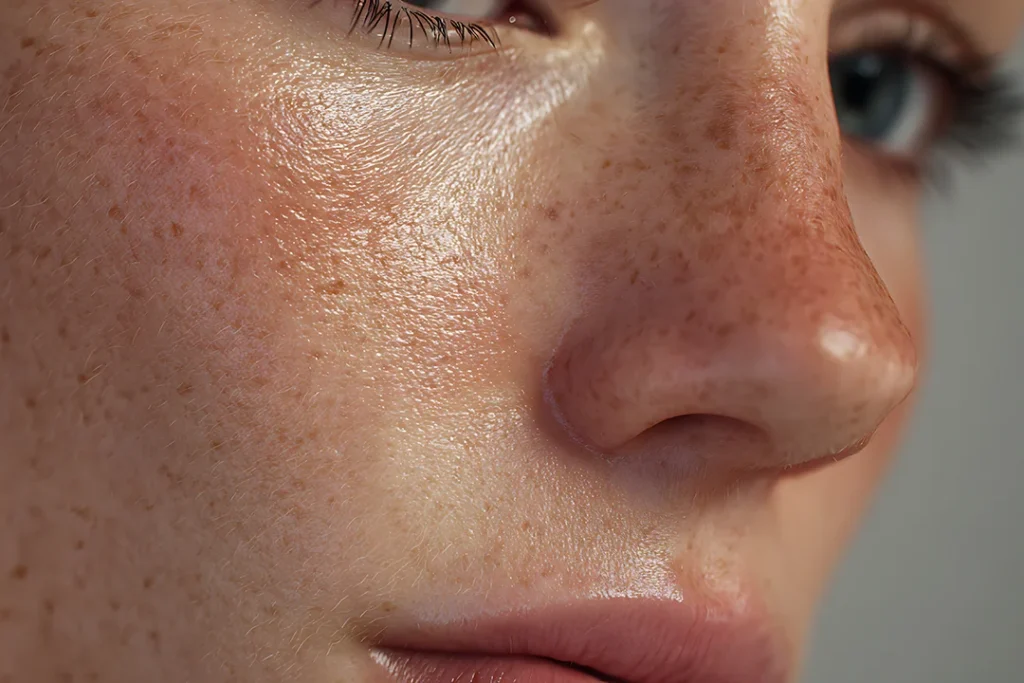 Closeup of a woman's face
