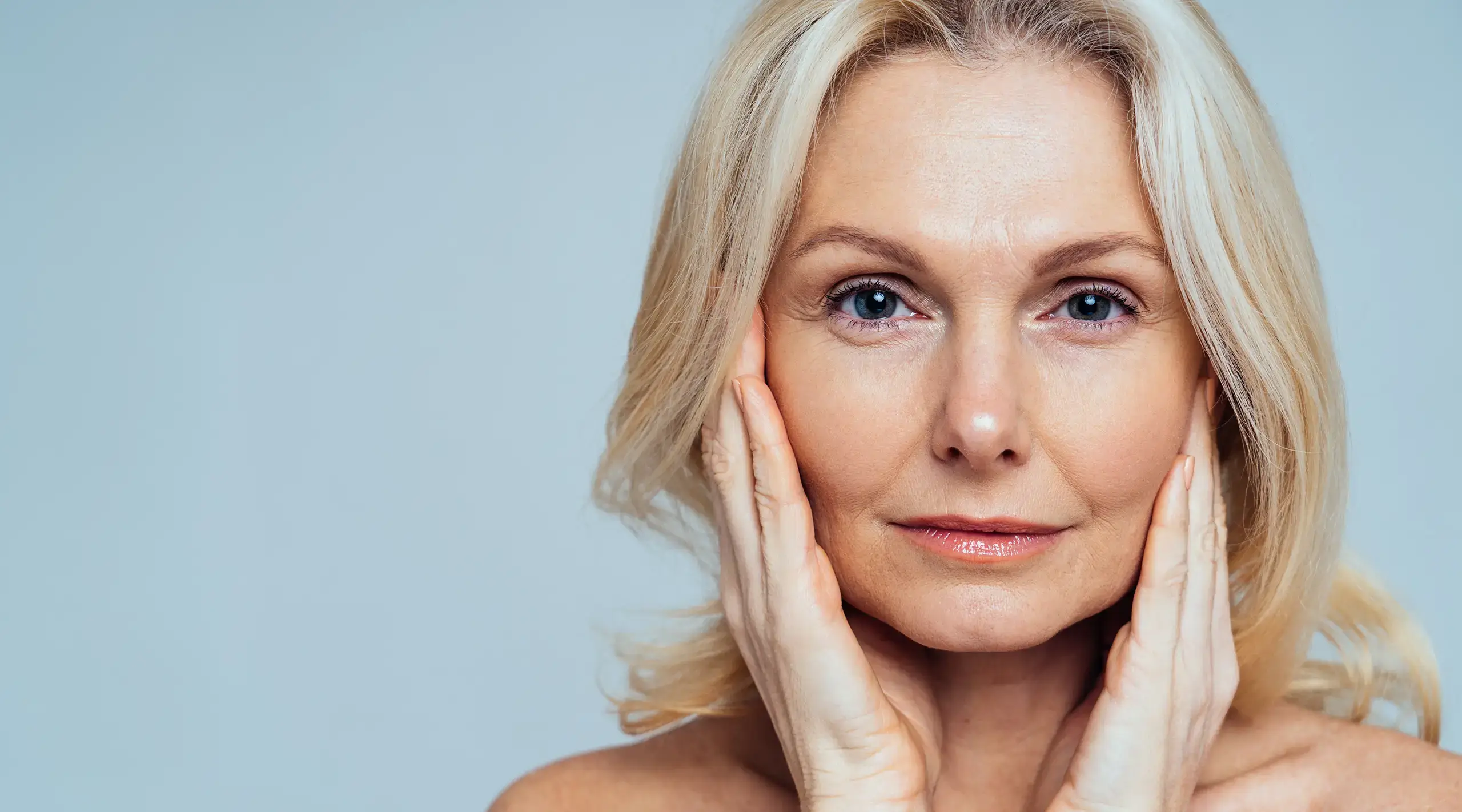 Ageing-fine-lines-image Mature woman with fine lines and wrinkles